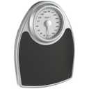 Thinner by Conair Scale for Body Weight, Analog Bathroom Scale in Black (1 Count)