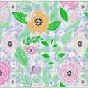 Flagship Carpets Pretty in Pastel Floral On Gingham Educational Area Rug for Kids Room, Children's Classroom Rug for Teaching and Playroom, 5' X 7'6"