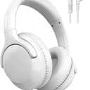 MIDOLA Wired Headphones Over-Ear Hi-Fi Sound with Microphone Adjustable Foldable, 1.5M Cord & 3.5mm Jack, Lightweight Headset for Kids Adults PC iPad Laptop White