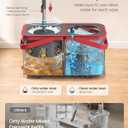 SONGMICS Spin Mop and Bucket Set, 4 Washable Microfiber Mop Heads, Wheels