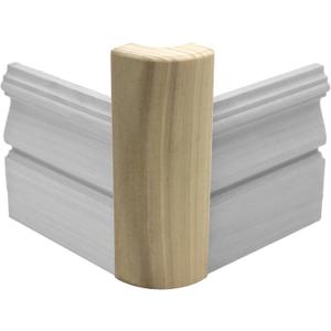 3/4" x 2 1/4" x 6" Poplar (Paint Grade) Outside Radius Corner Base Block Bullnose - Fits 3/4" Radius (10)