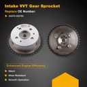 2.0 2.4L Intake/ Exhaust Camshaft VVT Gear Sprocket With Timing Chain Kit, Compatible with 2011-2019 Hyundai Sonata Tucson Kia Optima Sorento 2.0L 2.4 Engine, Replace# 24321-2G111 24370-2G750