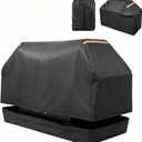 Fully Enclosed Grill Cover 60-Inch,Waterproof Zipper Grill Cover,BBQ Grill Cover Made of 600D,Animal Fade-Resistant,UV-Protection,Gas Grill Cover for Weber,Nexgrill CharBroil and More Black