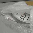 Atomic Wall Clock Analog 14 Inch Battery Operated Modern Decorative for Living Room Kitchen Office Bedroom Bathroom(Silver)