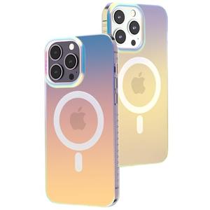 Dosanlues Magnetic for iPhone 16 Pro Case Iridescent Holographic, [Compatible with Magsafe] Matte Translucent Slim Protective Phone Case for iPhone 16 Pro