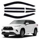 MNGYNUKA Side Window Visor 6 Piece Set for Toyota Highlander 2020 2021 2022 2023 2024 Safe RAIN Out-Channel Guard Deflector Window Deflectors Vent Deflectors (for Highlander 20-24 6-Piece)