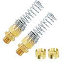 1/2” Hose x 1/2” Male Connector with Spring Guard, Dzakoot 2 Pack Air Brake Hose End Fitting with 2 Pack 1/2” Sleeve Tube