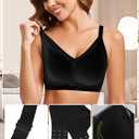 Wireless Bras for Women No Underwire,Comfortable V-lace Bras for Women with Full Coverage and Supportive (XL)