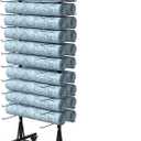 22 Tier Blueprint Storage Rack, Rolling Floor Standing Blueprint Holder, Double-Sided Vinyl Roll Storage Rack, Metal Construction Plan Holder, Poster, Gift Wrap, And Map Holder, Blueprint Rolls Stand