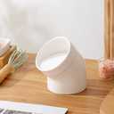 TreaHome Salt Cellar, Modern Ceramic Salt Pig, Salt Containers for Countertop, Sugar Container, Sugar Jar, Easy Access, Dishwasher Safe (White)