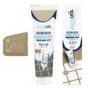 PentaUSA Tile Grout - Large Grout Filler Repairs Renews Tube, Fast Drying Grout Repair Kit, Odorless Formula - Grout Floater Included - 13.4oz / 380gr (Brown)