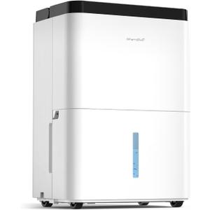 Dehumidifiers for Home Max 35 Pints, Compressor Dehumidifier with Drain Hose, Auto Mode, Dry Clothes, Two Fan Speeds, 24H Timer, Smart Humidity Control, for Bedroom, Basement, Bathroom, Home