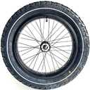 20''x4.0 Fat Bike Front Wheel Double Wall Rim with Puncture Resistant Tire All Terrain Bolt On and Hub 36x12G Spokes Black Alloy Aluminum Snow Bicycle Folding Fatbike Wheel Assembly