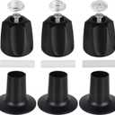 BOUYAO 81428 Bathtub and Shower Knobs 3 Piece Replacement Kit for Price Pfister Tub/Shower Handle, Black