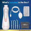 Waterpik Cordless Advanced 2.0 Water Flosser For Teeth, Gums, Braces, Dental Care With Travel Bag and 4 Tips, ADA Accepted, Rechargeable, Portable, and Waterproof, Rose Gold WP-589 
