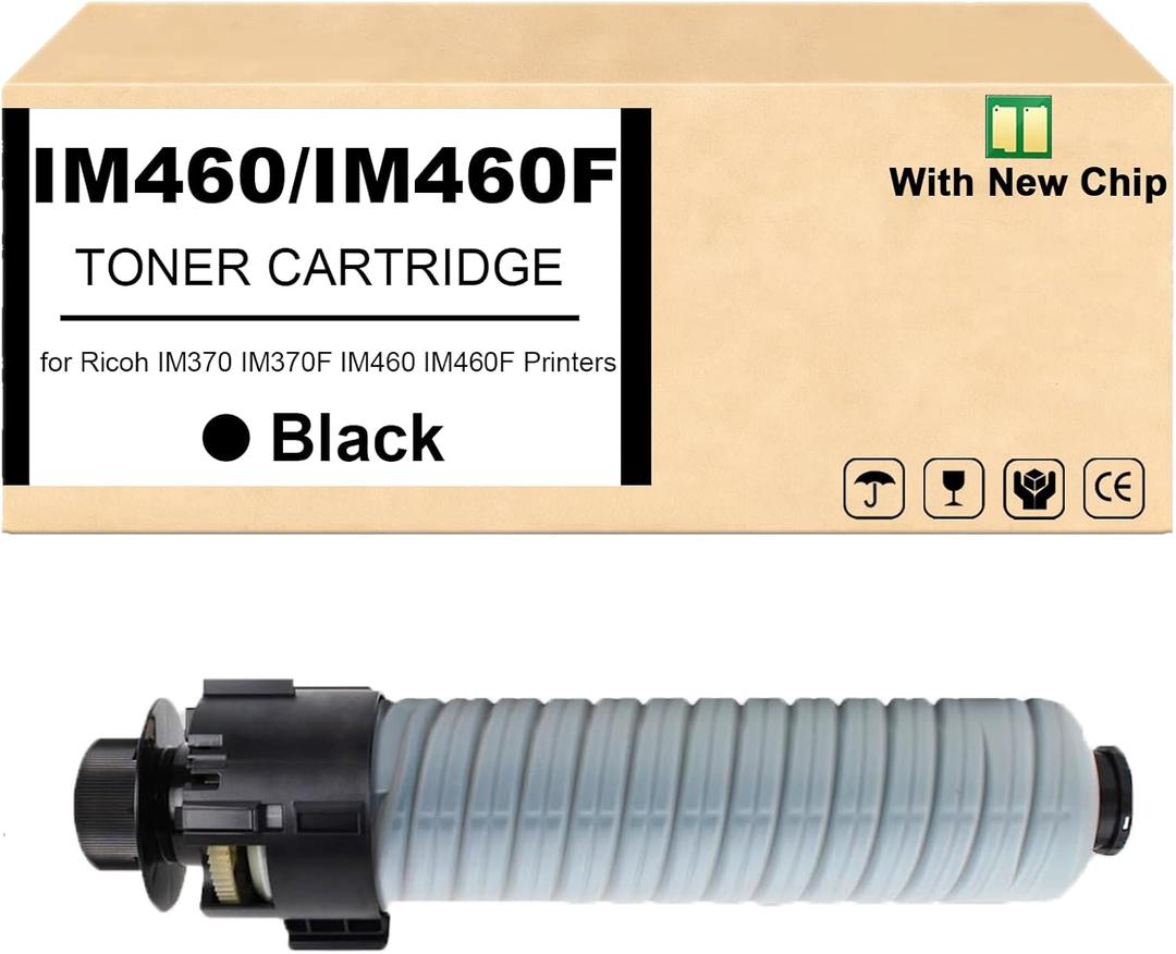 842609 Black Toner Cartridge for IM370f IM460f Toner Cartridge Works for Ricoh IM370 IM370F IM460 IM460F Printers (1-Black)