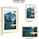 Hongkee 20x30 Frame Set of 2, Gold Wood Style - Display Posters 16 x 24 with Mat or 20x30 without Mat, Wall Mounting Horizontal and Vertical
