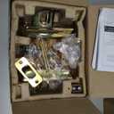 Schlage Camelot Electronic Keypad Deadbolt Lock, Keyless Front Door Entry, Mechanical Key Backup Included, Bright Brass, BE365 CAM 505