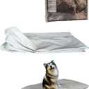 Waterproof Dog Bed Cover - Luxury Vegan Leather, Lambskin Feel | Fur/Drool-Proof, Scratch Resistant, Machine Washable | Wipe Clean | Cover Only (41" x 27") (Light Elephant Grey)