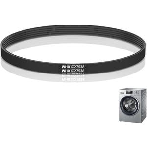 WH01X27538 Washer Drive Belt Replacement for GE/Hotpoint Washing Machines Parts AP6328256, PS12299369, 4587903, 290D1101P005, Industrial V-Belt Washer Motor Replacement Accessories (1 Pack)