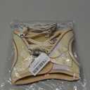 GAMUDA Small Pet Harness Collar and Leash Set, Step in No Chock No Pull Linen Fabric Soft Mesh Dog Vest Harnesses Reflective for Dogs Puppy Cats Kitten Rabbit (Khaki, M)