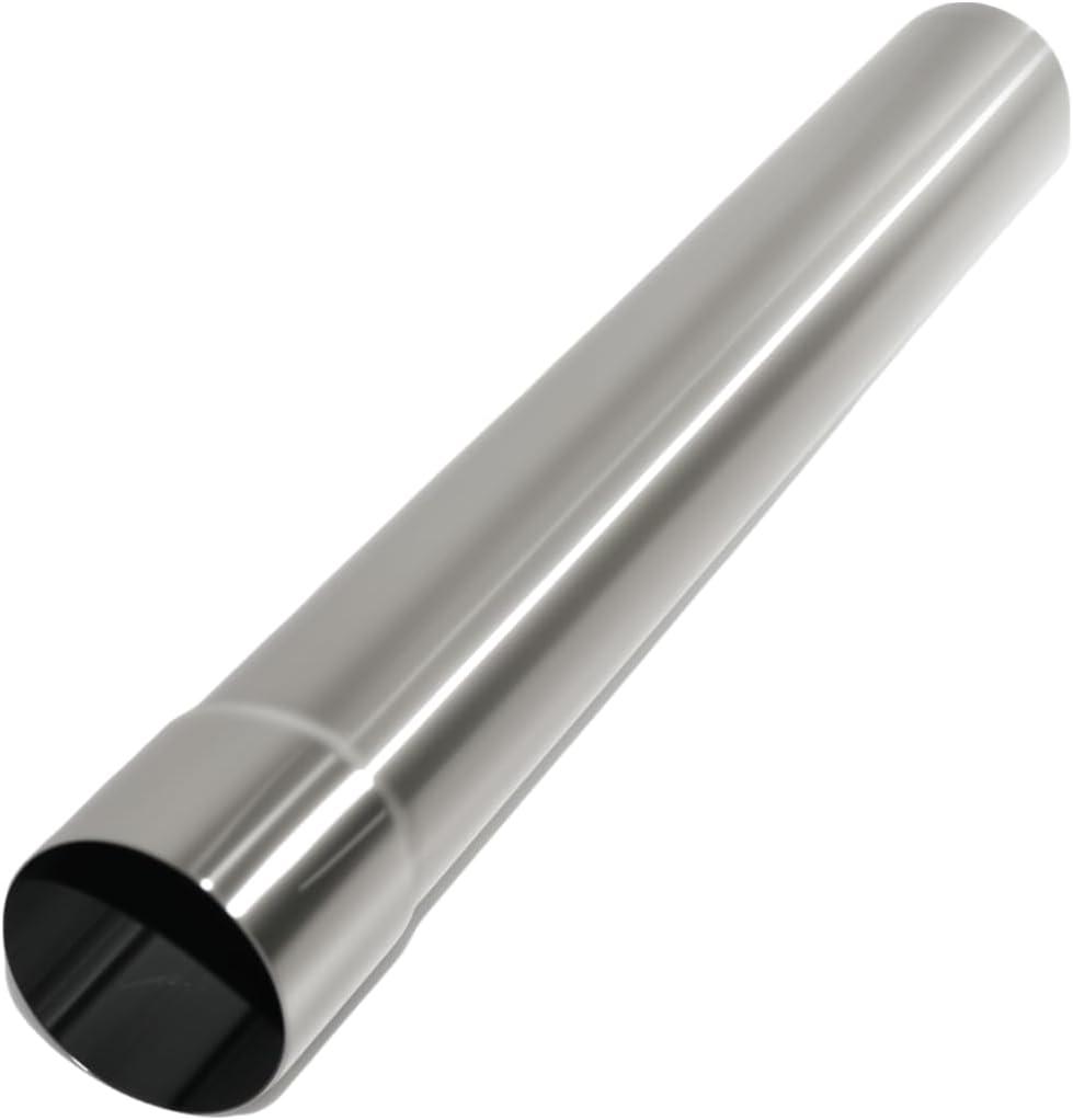 3.5 Inch Stainless Steel T304 Exhaust Tubing, 3 1/ 2''ID-to-OD Length 22''Straight Exhaust Extension Tube Tailpipe, Universal Connector Adapter Tubo