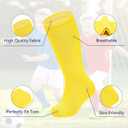 Century Star 4 Pairs Kids Child Soccer Socks Toddler Cotton Soccer Socks Stripes Knee High Soft Tube Socks Boys Girls (L)
