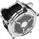 Chrome CNC Aluminum Air Cleaner Intake Air Filter Intake System Kit Fit for Harley Dyna Touring 00-17 Softail 00-15