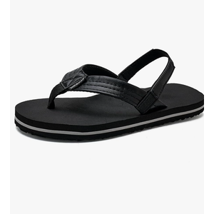 WateLves Toddler Flip Flops Girls Boys Sandals Shoes Kids Slip on Summer Sandals for Bath Shower Beach Pool (Toddler/Little Kid/Big Kid), Size: 8-9 Toddler Black