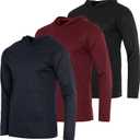 Real Essentials 3 Pack: Men's Mesh Long Sleeve Athletic Pullover Hoodie Sweatshirt Pockets UPF 50+ (in Big & Tall) (XX-Large)