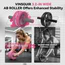 VINSGUIR Ab Roller Wheel, Abs & Core Workout Equipment for Home Gym with Knee Pad Accessories, Abdominal Wheel for Full-body Strength Training