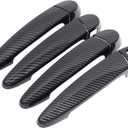 NewYall Carbon Fiber ABS Exterior Door Handle Cover Set for BMW 118i 120i 320i 323i X1 X3 X5 X6 328i 335i 435i 440i Front Rear Left Right Side