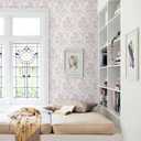 2 x Safiyya 118"x17.3" Pink Floral Wallpaper Peel and Stick Wallpaper Modern Contact Paper Peel and Stick Self Adhesive Pink and White Wall Paper for Bedroom Vinyl Rolls