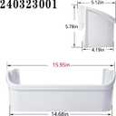 240323001 Refrigerator Door Bin, Refrigerator Side Shelf Replacement Part, (15.95in long), Fit for frigidaire kenmore, Replace AP2115741, PS429724, AH429724, 240323007, (DONT fit freezer door)