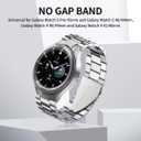 GOLDTOLUCK No Gap Stainless Steel Band Compatible with Samsung Galaxy Watch 8 7 6 5 4 Classic FE Pro Ultra 40mm 44mm 46mm 43mm 47mm 45mm 42mm Replacement Men Women Milanese Metal Elegant Casual