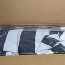 Lounge Chair Cushions Set of 2 for Outdoor Furniture 74x21x2.7 inch Premium Outdoor Chaise Lounge Cushions (Black White Stripe)