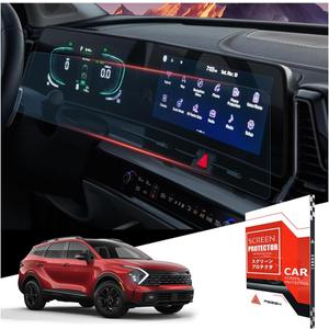 For 2PCS Integrated 2023 2024 2025 Kia Sportage 12.3 Inch Touchscreen Dual Displays High Clarity Arched Display with Curved Top Screen Protector - Sportage (EX/X-line) Accessories