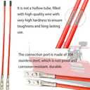 27 '' Snow Plow Blade Marking Guide Kit Red Internal All Steel Wire Never Breaks 304LStainless Steel Goint for Boss Blizzard Western plows 62265,and Most Snow Plow SUV,UTV,ATV Pickup Trucks