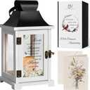Memorial Lantern Bereavement Sympathy Gifts in Memory of Loved One Memorial Gifts for Loss of Mother Remembrance Gifts for Loss of Mom with LED Candle