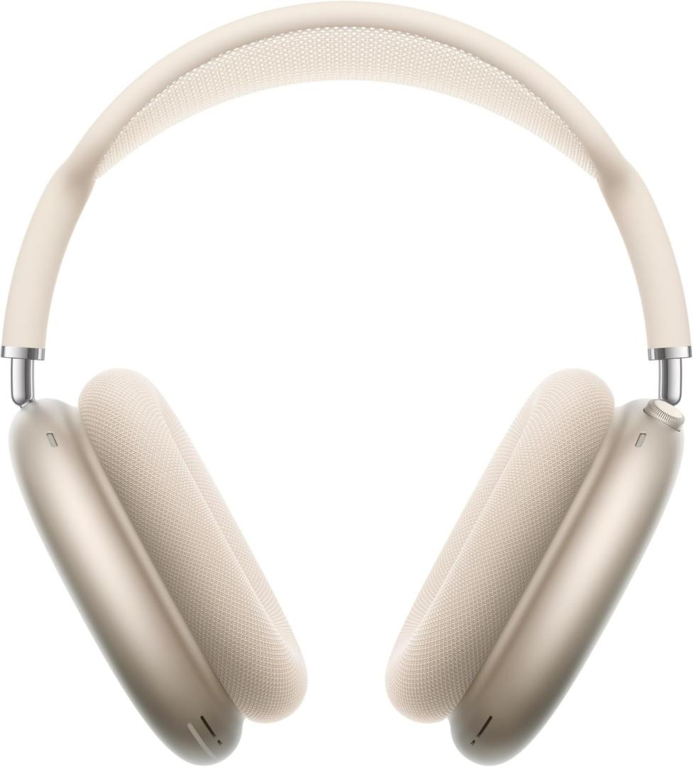 Apple AirPods Max Wireless Over-Ear Headphones, Pro-Level Active Noise Cancellation, Transparency Mode, Personalized Spatial Audio, USB-C Charging, Bluetooth Headphones for iPhone - Starlight