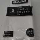 Paper Tablecloths for Rectangle Tables 5 Pack,White Disposable Paper Tablecloth, 3 Ply Paper & Plastic 54" x 108" Tablecover, Table Cloth for Various Occasions Parties, Indoor & Outdoor Banquet Use