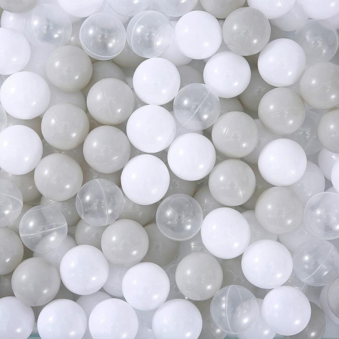 MoonxHome Ball Pit Balls for Toddlers, BPA Free Crush Proof Plastic Toy Balls for Ball Pit, Children's Pool Water Toys, Macaron Ocean Balls for Play Tent 2.15 Inch Pack of 100 200 500 800 1000