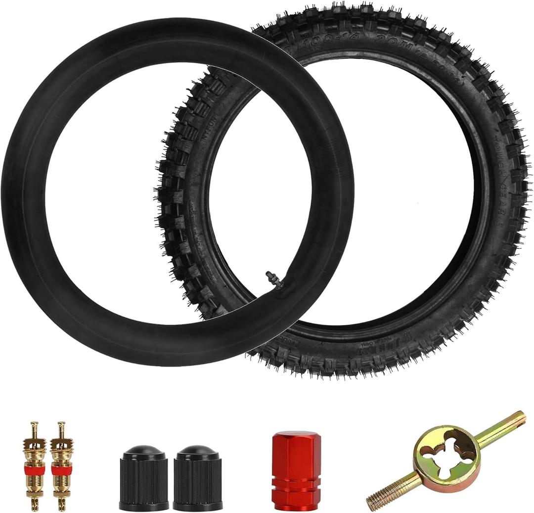 14x2.10/2.50/2.25 60/100-14 Front Tire Inner Tube | 14 x 2.125 2.25 2.35 2.40 2.50 Pit Dirt Bike TR-4 Valve