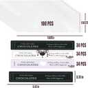 2 x TJYAEKLTD Chocolate Bar Wrappers with Stickers, 100 Pcs Chocolate Candy Bar Packaging Wrappers with 100 Pcs Fine Artisan Stickers, for DIYChocolate Lover Small Batched Custom Sweets (2.36 * 7.87in) (Clear)