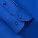 Alimens & Gentle Mens Dress Shirts Long Sleeve Stretch Wrinkle Free Business Casual Button Down Shirt (Blue, M)