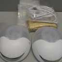 Hands Free Breast Pump Wearable MY-375 - Strong Suction, Low Noise, Wearable Breastfeeding Pump with 4 Mode &12 Levels, Portable Electric Breast Pump 24mm - 19/21/Insert/Flange, 2 Pack (White)