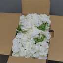 AVIVIHO 65pcs White Hydrangea Artificial Flowers Bulk (Not Squished, No Steaming Need) Ivory Faux Hydrangeas Bouquet Silk Flowers with Stems for Wedding,Party,Centerpieces,Home,Baby Shower Decor (Medium)