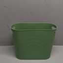 Rejomiik Small Trash Can, 3.5 Gallon Slim Garbage Can Plastic Waste Basket with Handles Container Bin for Narrow Spaces Bathroom, Bedroom, Kitchen, Office at Home, Green (1 Pack)