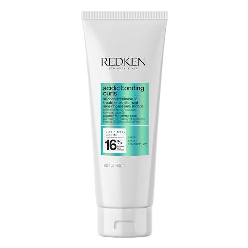 Redken Acidic Bonding Curls Leave-In Treatment For Curly & Coily Hair - Heat Protectant, Repairs & Defines Damaged Curls, Detangles & Conditions