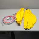 10 Pieces Bachelorette Party Game and swimming pool Inflatable Banana Ring Toss Game Kit, Include 2 Pieces Banana with 8 Pieces Plastic Toss Rings for Tossing Games Party and swimming pool Decorations